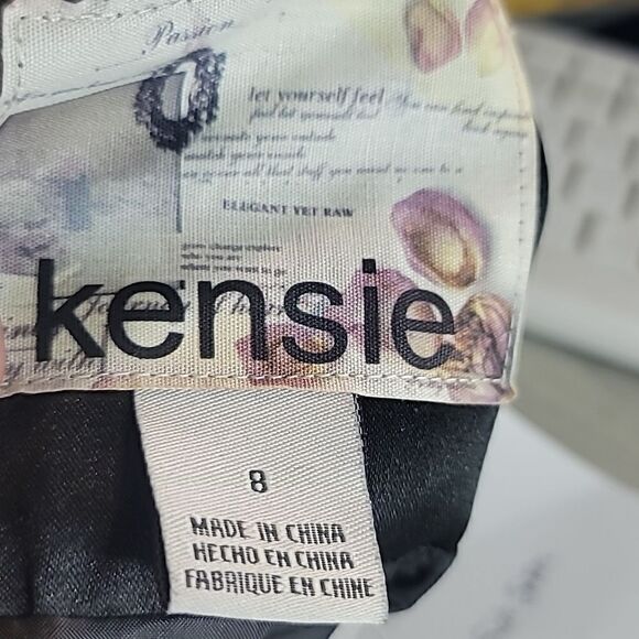 Kensie Black Satin Baby Doll Jacket Size 8 - Picture 4 of 5